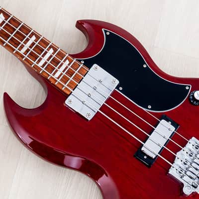 2018 Gibson SG Standard Bass Vintage Reissue EB-3 Gloss Cherry, Near-Mint w/ Case & Hangtags, Yamano image 7