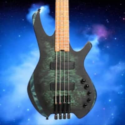 Cort Artisan Space 4 Bass - Star Dust Green; Premium Tone & Stellar Design! w/ Gig Bag image 13
