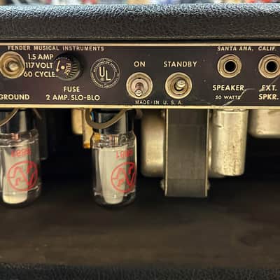 Fender Bassman AB165 2-Channel 50-Watt Guitar Amp Head 1967 Silverface image 5