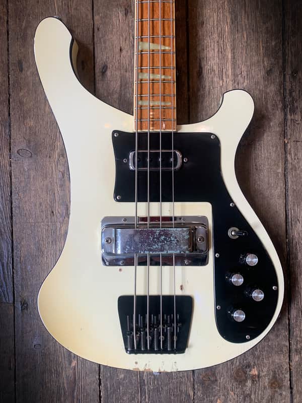 1977 Rickenbacker 4001 Bass in White finish & Hard shell case image 1