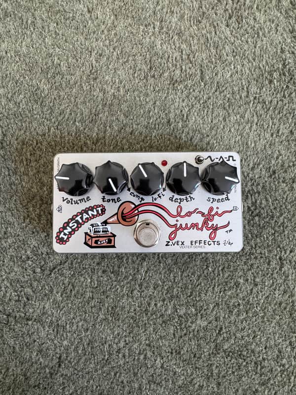 Zvex Vexter Series Instant Lo-Fi Junky Chorus/Vibrato 2010s - Silver with Graphic image 1