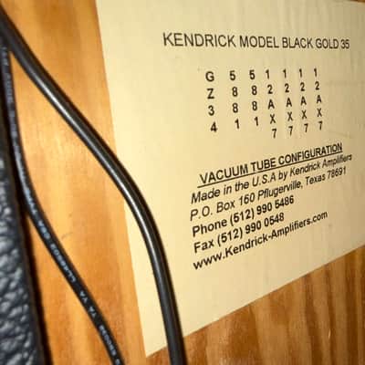 Kendrick Black Gold 35 boutique guitar amplifier amp EXC image 11