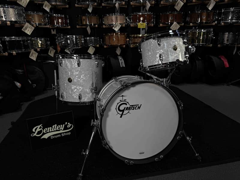 Gretsch USA Custom 3-Piece 12/14/18 Bop Drum Kit Set in 60's Marine Pearl Nitron image 1