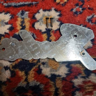 Fender Late 70s-80s Vintage Steel Logo Badge Emblem No Underline "MADE IN USA" Chrome/Black image 2
