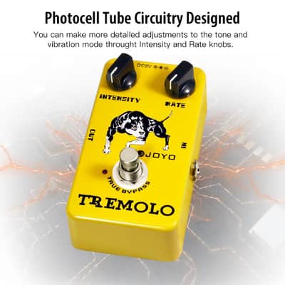 Joyo JF-09 Tremolo Guitar Pedal, Optical Photoelectric Circuit for Classic Tube Amp-Style Tremolo, True Bypass image 3