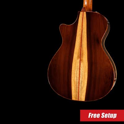 Taylor Custom Shop #13198 12-Fret Grand Concert Acoustic/Electric Guitar - Brazilian Rosewood/Sinker Redwood with Hardshell Case image 2