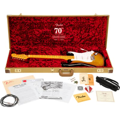 Fender 70th Anniversary American Vintage II 1954 Stratocaster Maple Fingerboard - 2-Color Sunburst image 8