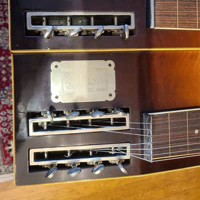 1939 Gibson 8/7 Grande Console Dual Neck Steel Guitar Sunburst image 7