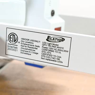 Elation OPTI TRI PAR 18 x 3W Tri Color LED Par - White CG011QU image 4