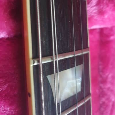 Solid Flame Maple Top Greco Egf-1800 Sunburst Super Real 1981 DryZ Brazilian Fretboard 1 piece body - Neck split - read descriptions image 10