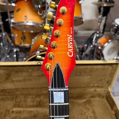 Carvin AE-185 Cherry Sunburst 1995 - Cherry Sunburst on Flamed Maple image 3