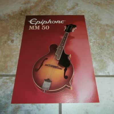 Vintage 1980 Epiphone MM 50 Mandolin Promotional Card! Rare, Original Case Candy! image 1