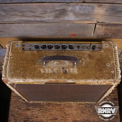 Vintage 1959 Fender Tweed Bassman 5F6-A Narrow Panel Original image 5