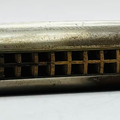 Lot of 2 Hohner Vintage Tremelo/Goliath Harmonicas - Chrome image 13