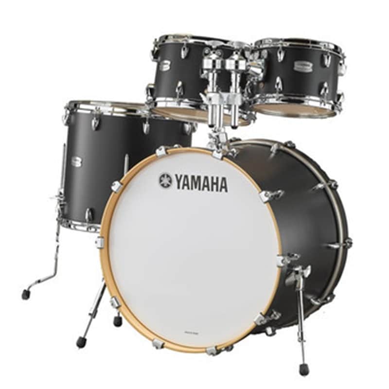 Yamaha Tour Custom 4-piece Shell Pack 22/10/12/16 (Licorice Satin) TMP2F4LCS image 1
