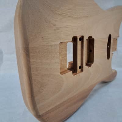 Unfinished Mahogany HxS guitar body - for Fender Stratocaster neck Floyd Rose J2410 image 6