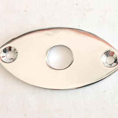 Chrome Football Guitar Jack Plate - Pack of 10 for Jackson Ibanez etc. image 1