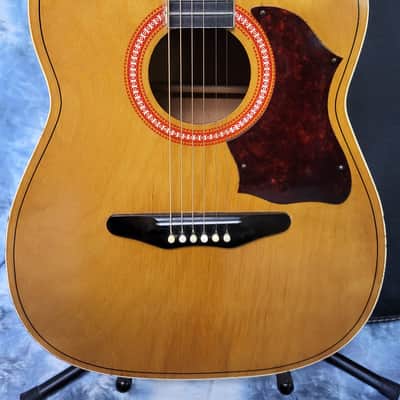 Vintage RARE 1970 Harmony H159 Dreadnought Birch Natural Neck Reset New Strings Pro Setup Original Soft Shell Case image 2