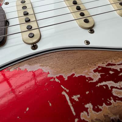 2025 Fender Custom Shop Stratocaster Pro SR25 Super Heavy Relic - Candy Apple Red image 13
