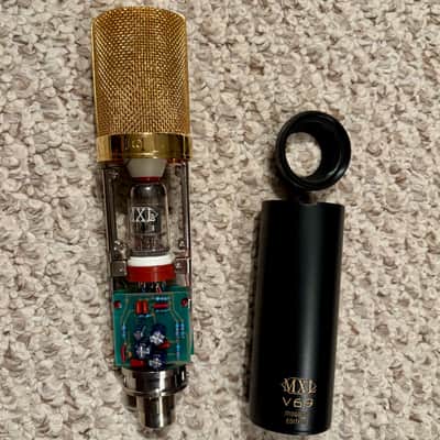 MXL V69 M EDT Mogami Edition Large Diaphragm Tube Condenser Mic 2010s - Black/Gold image 5