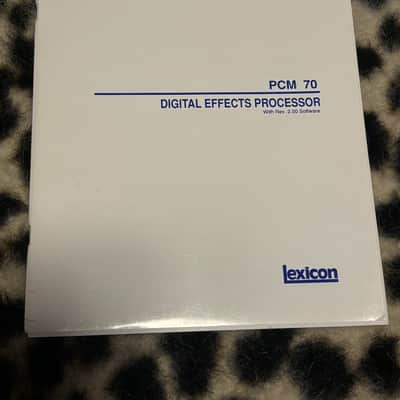 Lexicon PCM 70 v 2.0 ORIGINAL Owner’s Manual image 1