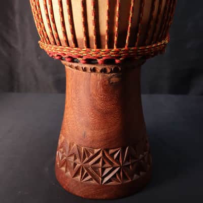 Handmade Dejembe Style Brown Handdrum 10" image 4
