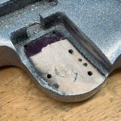 Sterling by Music Man JP70 7-String Custom Silver Finish Electric Guitar Body image 4