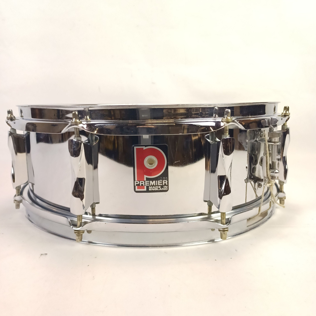 Premier 5x14"Snare Drum Chrome Steel Model 1005 8Lug England Everplay Vintage70s — main photograph