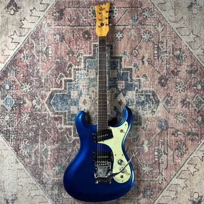 1965 Mosrite Ventures Model Blue Metallic Vintage Made In USA Electric Guitar W/ Original Hardshell Case! image 5