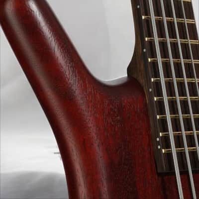 Warwick Pro Series Thumb BO-5 String-Burgundy Red Transparent Satin image 14