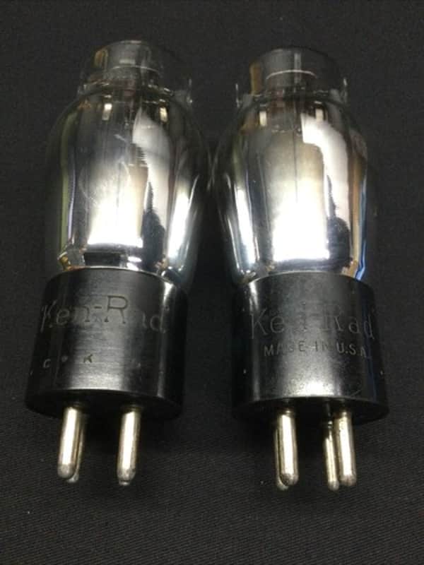 MATCHED PAIR KEN RAD Type 80 Coke Bottle ST RECTIFIER Vacuum Tubes 11.8734 image 1