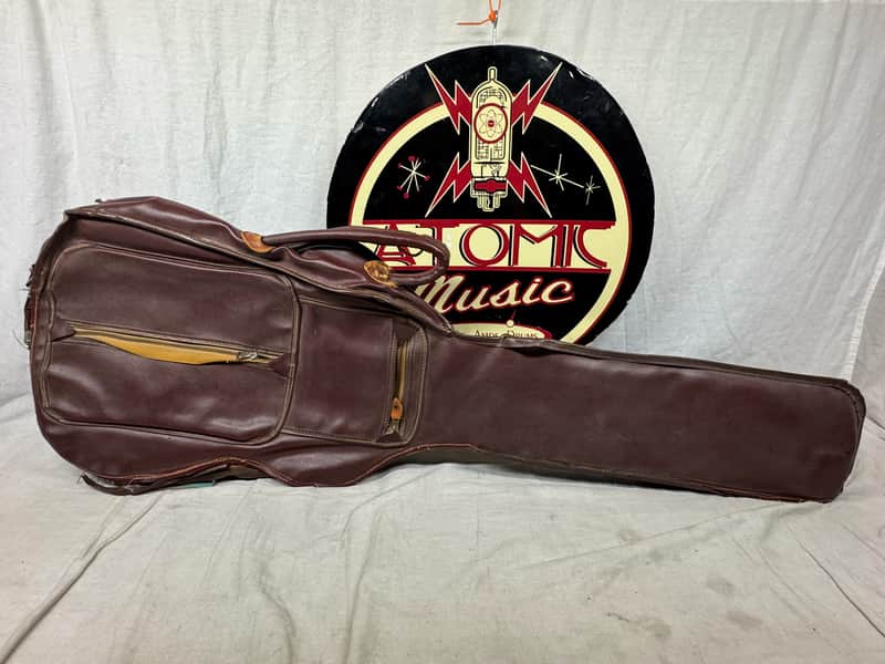 Artistic Products Company (Victoria) Vintage Plasti-Leather (Leather/Vinyl) Gig Bag 1950s - Brown image 1
