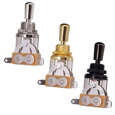 Electric Guitar 3 Way Toggle Switch Pickup Selector Switch With Brass Tip Knob (Black) image 3