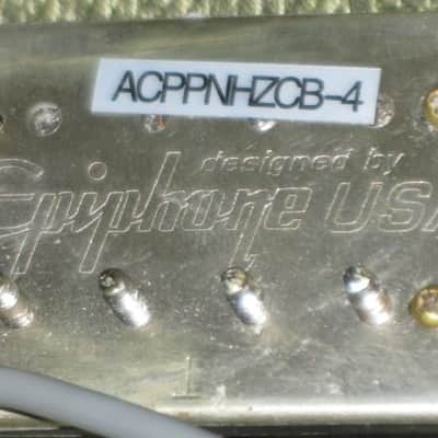 ONE new old stock A+ Epiphone ACPPNHZCB-4 Alnico Classic Pro BRIDGE, ZEBRA Humbucker, 8.4k Alnico V, Quick Connect, 4 conductor + screws & springs (2023) part of Epiphone's Pro Series Line of Humbuckers - which is called ProBUCKER image 4