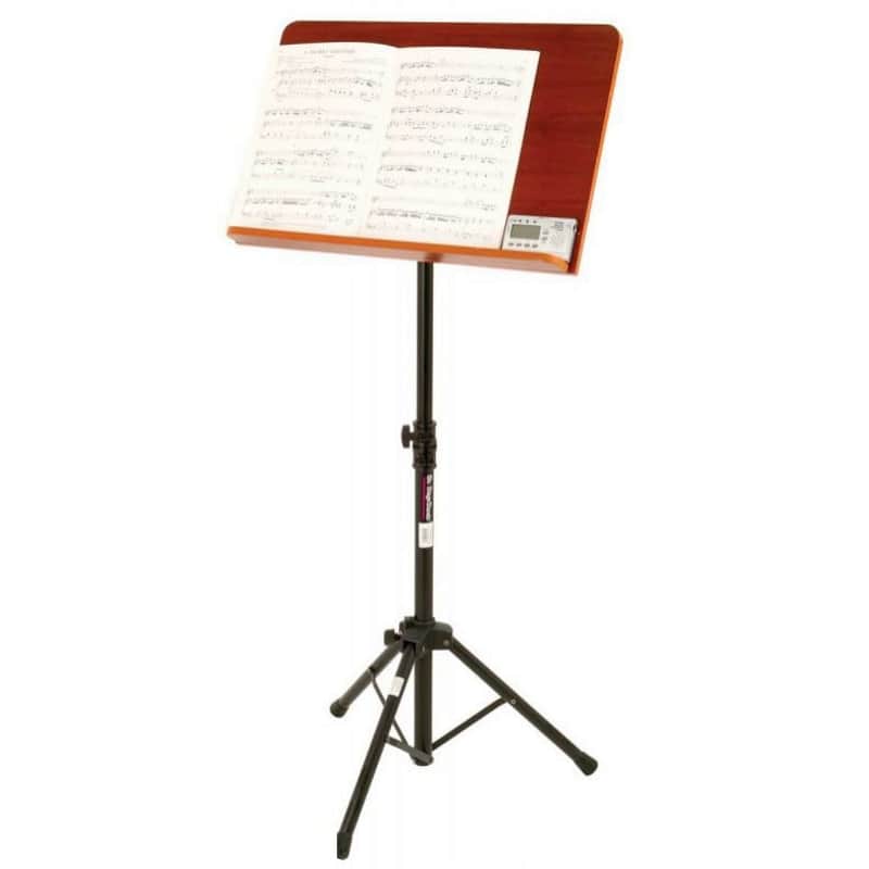 On-Stage Stands SM7312W Conductor Stand W/ Wide Rosewood Bookplate image 1