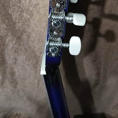 FLORAL HAND-PAINTED DARK PURPLE CLASSICAL GUITAR 30" image 18