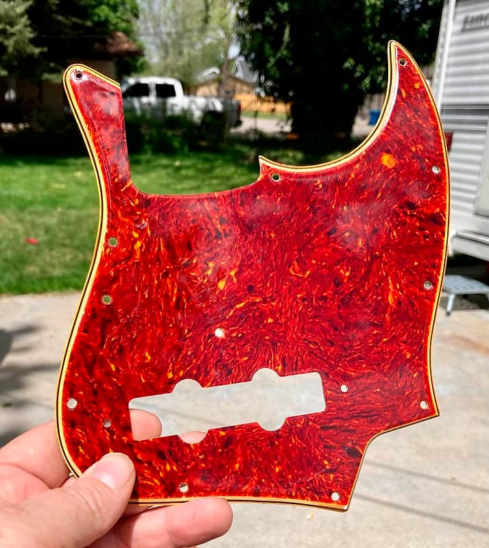"Boots Aged" Vintage '70's Style Fender Jazz Bass Pickguard Celluloid Tortoise/White Custom Relic'd image 1