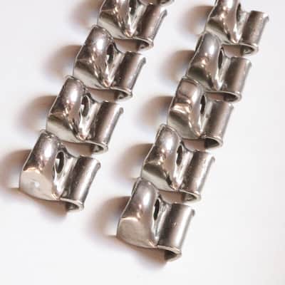 Set of (10) Slingerland Nickel Plated Brass Hoop Clips  / Circa 1940s image 9