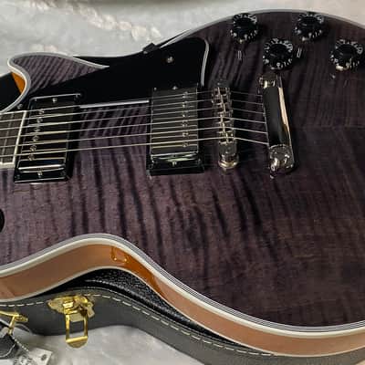 NEW! Gibson Dealer Select Custom Shop Les Paul Custom AAA Figured Flame Top - Transparent Black / Natural Back - Authorized Dealer - Curly Monster Flame! WOW! 8.9 lbs - G06798 image 9