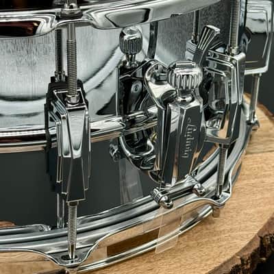 Ludwig LM402 Supraphonic 6.5x14" 10-Lug Aluminum Snare Drum - Chrome-Plated image 6