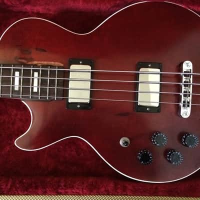 Stiehler Left-Handed Les Paul Bass (Custom 109), Tweed Case Included image 5