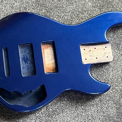 G&L CLF Research L-2500 S750 V bass body USA Sapphire blue image 1