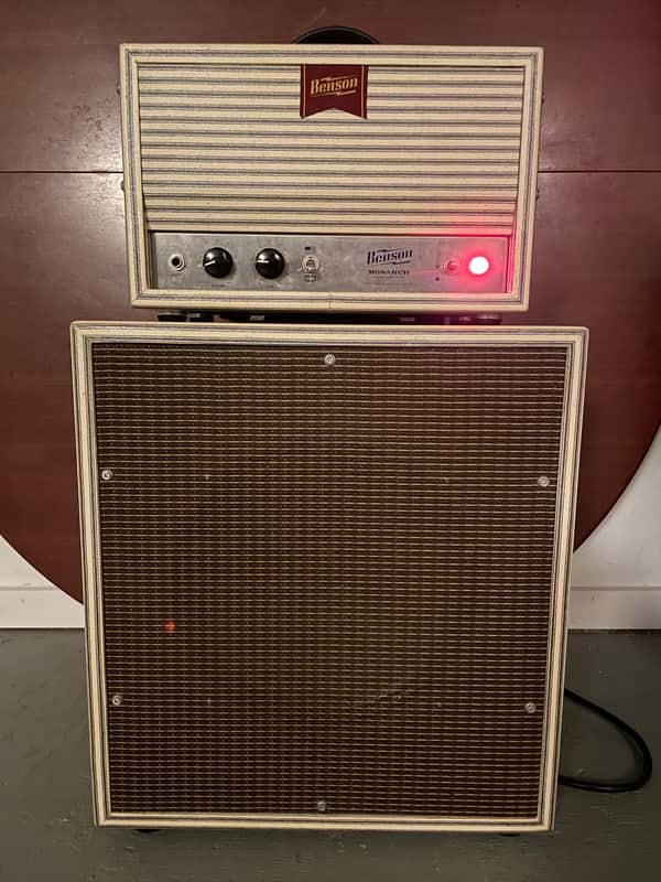 Benson Monarch Half Stack Head And Cabinet Original Version Striped White image 1