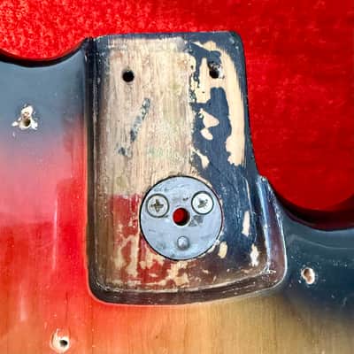 Fender  Jazz bass body 1975 - Sunburst original vintage USA 3 bolt image 3