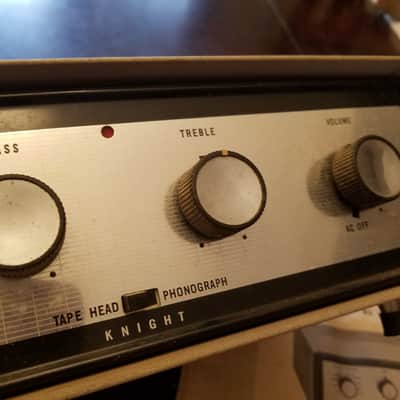 Knight 18-Watt hi-fi amplifier mixer mono tube 83-YX-797 and kit build instructions 1959 - Silver face tan wrinkled paint body image 3