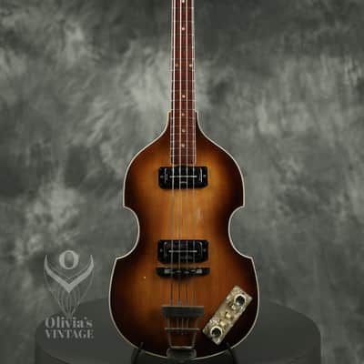 1966 Hofner 500/1 Violin Beatle Bass Sunburst image 2