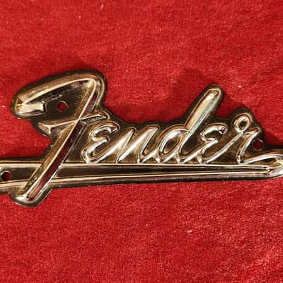 Vintage Fender Amp Logo Silver image 1