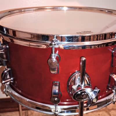 PDP CUSTOM  FLOOR SNARE/TOM - CRIMSON RED MAHOGANY LACQUER - FREE SHIP TO CUSA! image 6