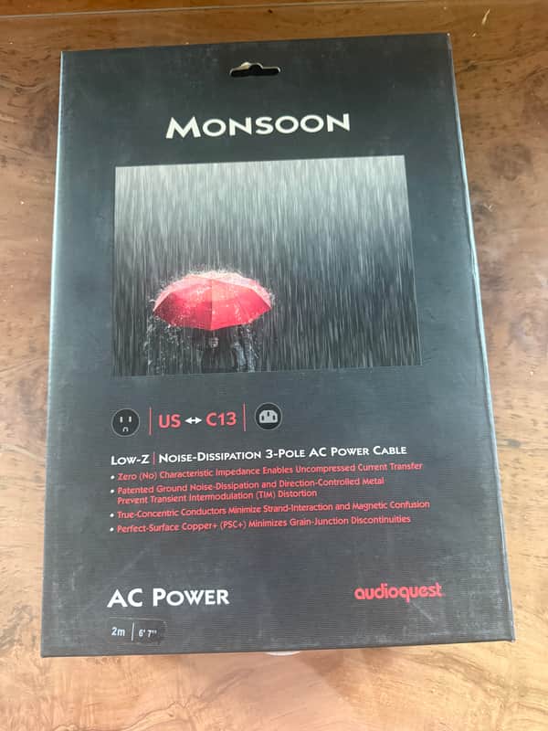 Audioquest  Monsoon Power Cable 2M image 1