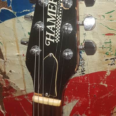 Hamer Special 1982 unique & rare union jack glitter & sparkle relic cherry & orange image 16